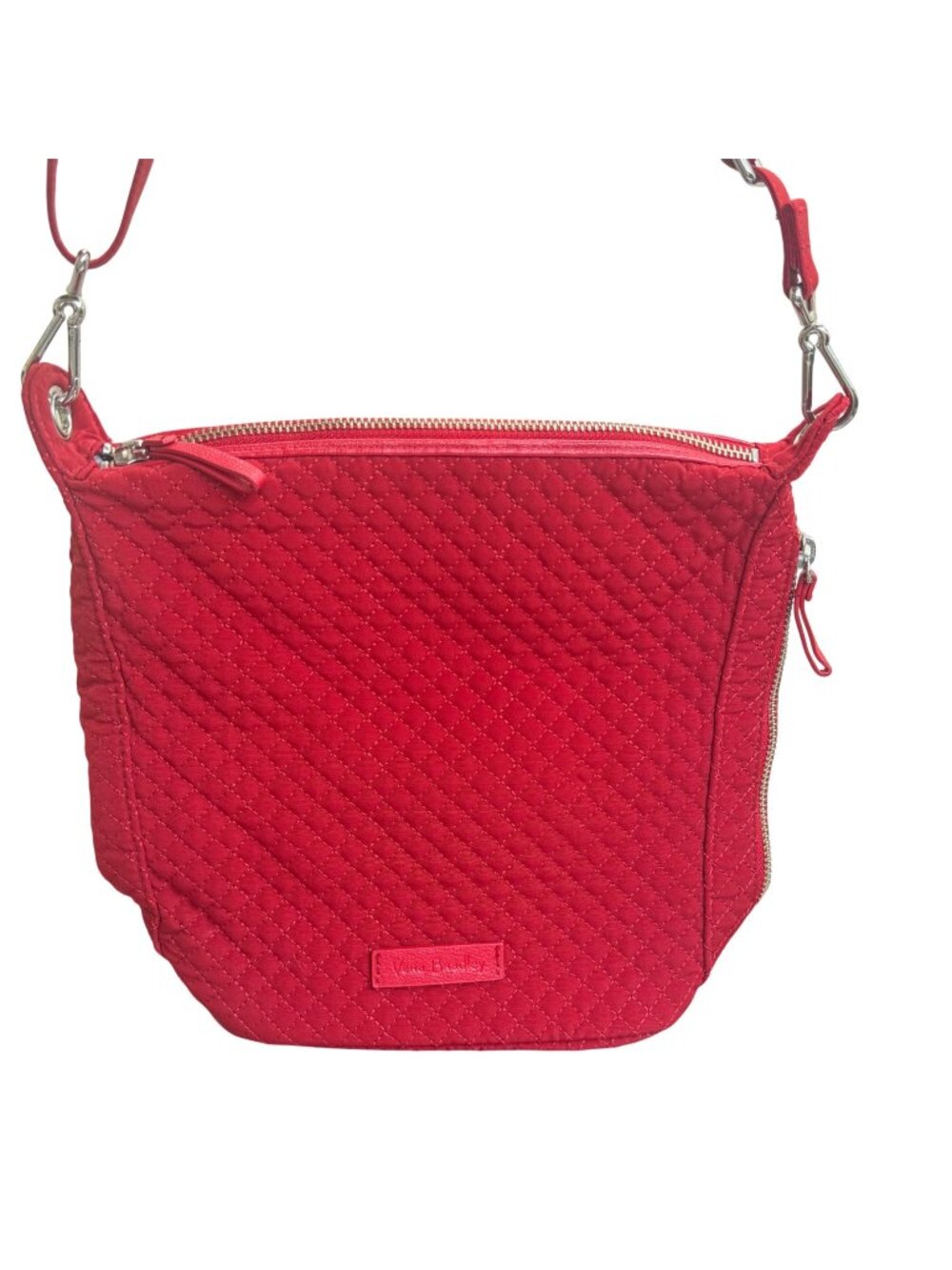Carson Hobo Bag Red Vera Bradley Quilted Crossbody Bag 10" x 9" NWOT Purse